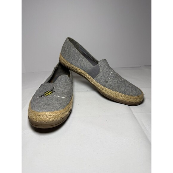 Bass 🐝 Bee Happy Gray Espadrille Slip On Shoes Women’s Size 8   Jenny 🐝 Nice - Picture 4 of 6